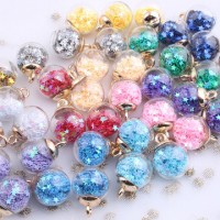 Yiwu Agent Newest Styles Colorful Hollow Glass Beads With Star Harms